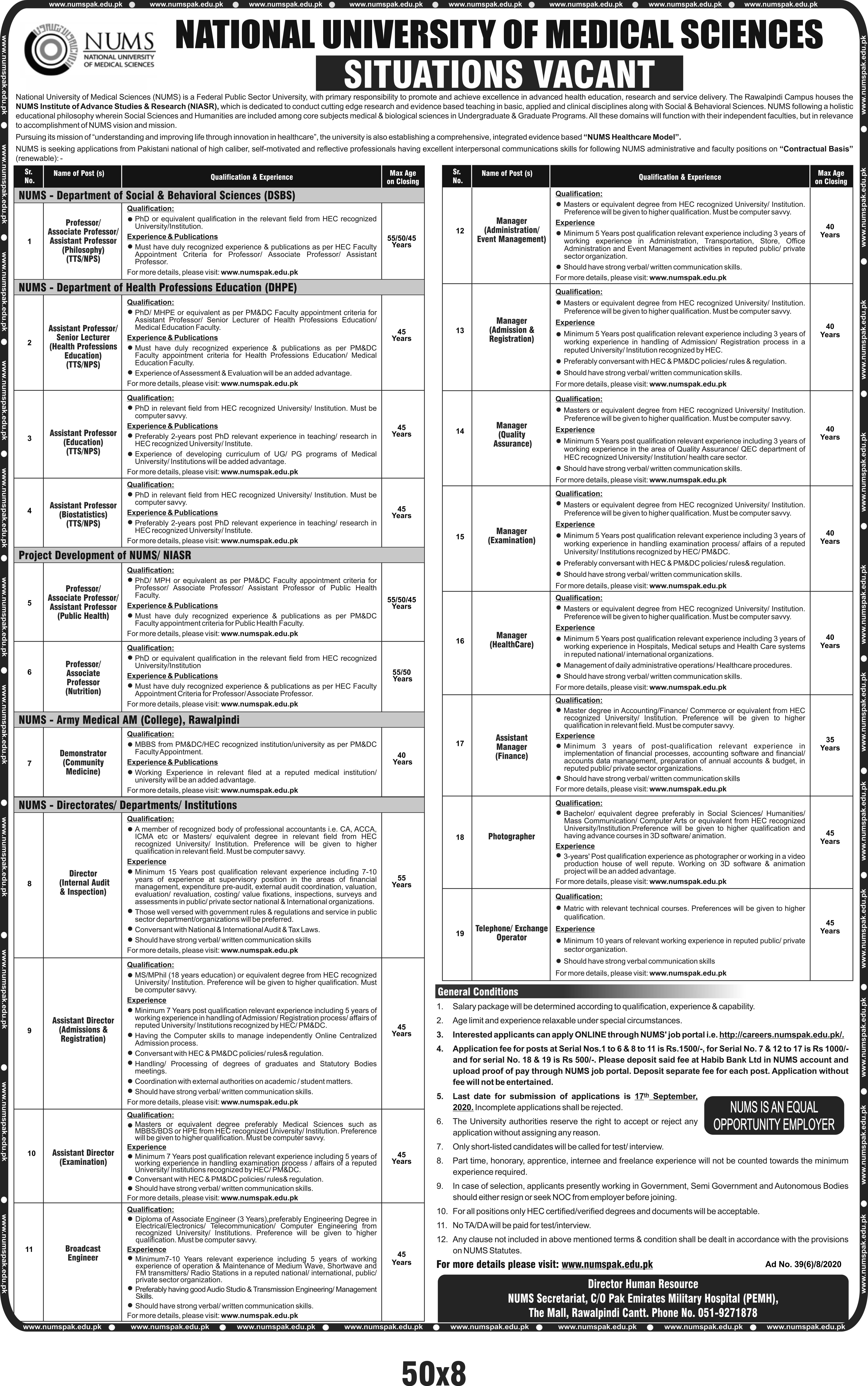 Jobs in Punjab National University of Medical Sciences 