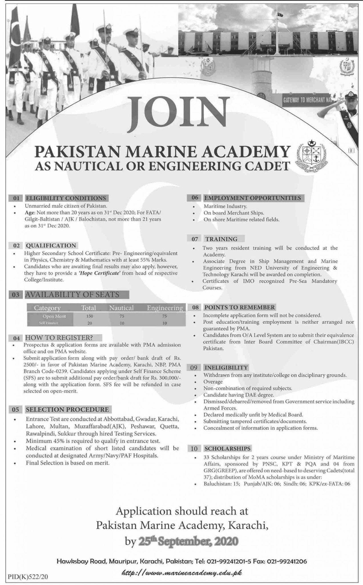 Latest Jobs in Pakistan Marine Academy