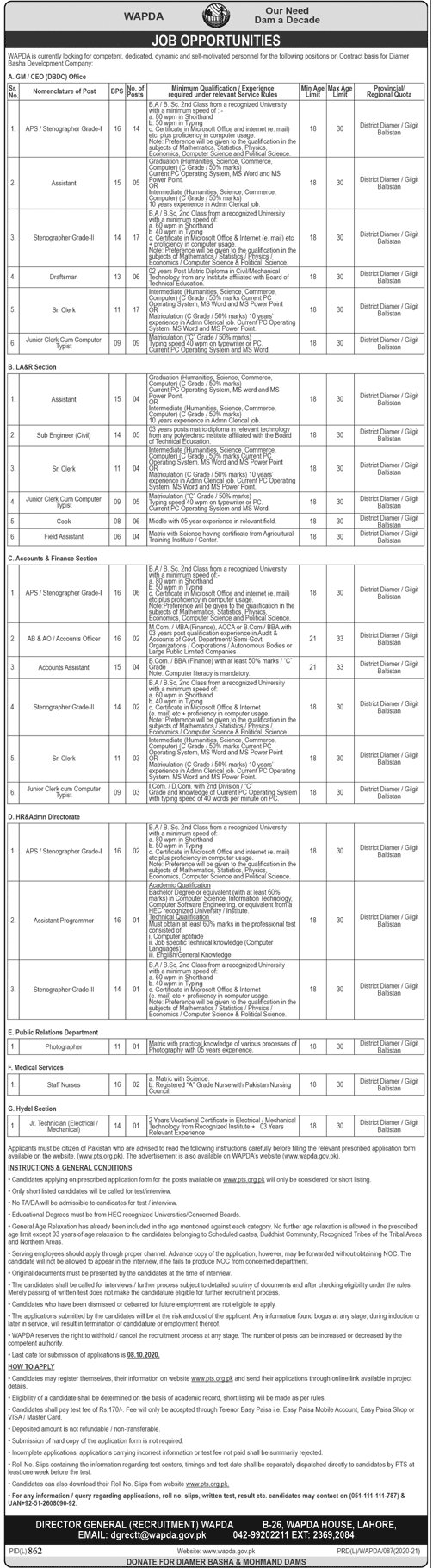 Jobs in Punjab Water & Power Development Authority