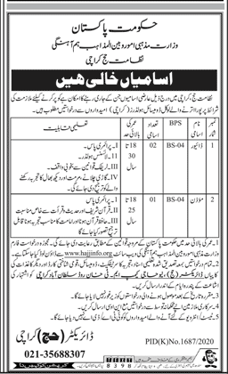 Government Jobs in Ministry of Religious Affairs Karachi