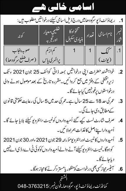 Pak Army Civilian Jobs 2021