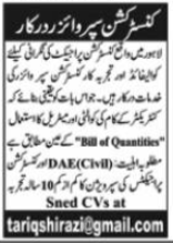 construction supervisor jobs 2022 in lahore